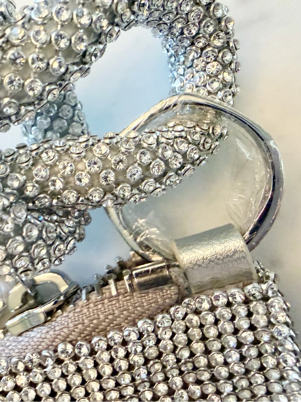 Cult Gaia Hera Nano silver crystal mesh clutch - Picture 5 of 12